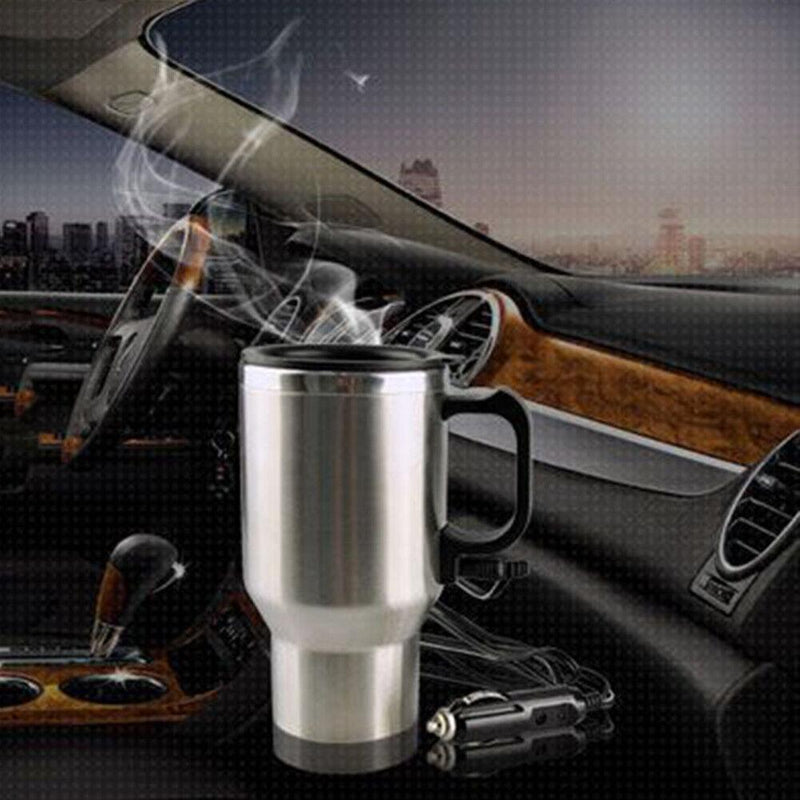 Caneca Automotiva Aquecedora MugMate – 500ml, Aço Inox, Vedação Antivazamento