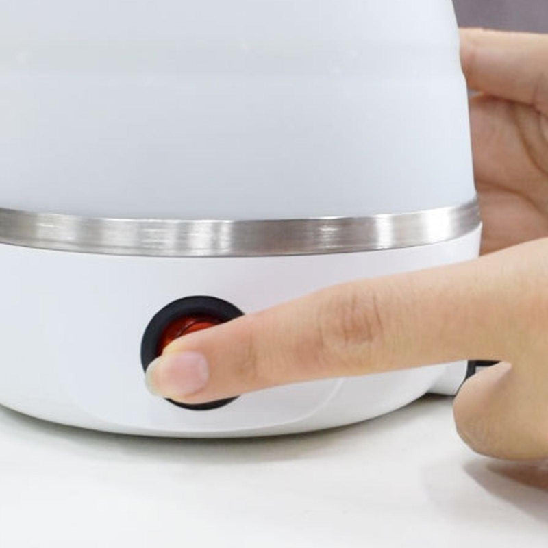 Chaleira Elétrica Dobrável FlexiKettle - 600ml, Garrafa de Silicone, Compacta para Viagens e Uso Doméstico