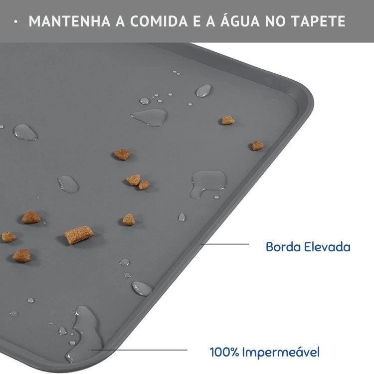 Tapete de Alimentação para Pets em Silicone – Impermeável, Antiderrapante e com Borda Elevada