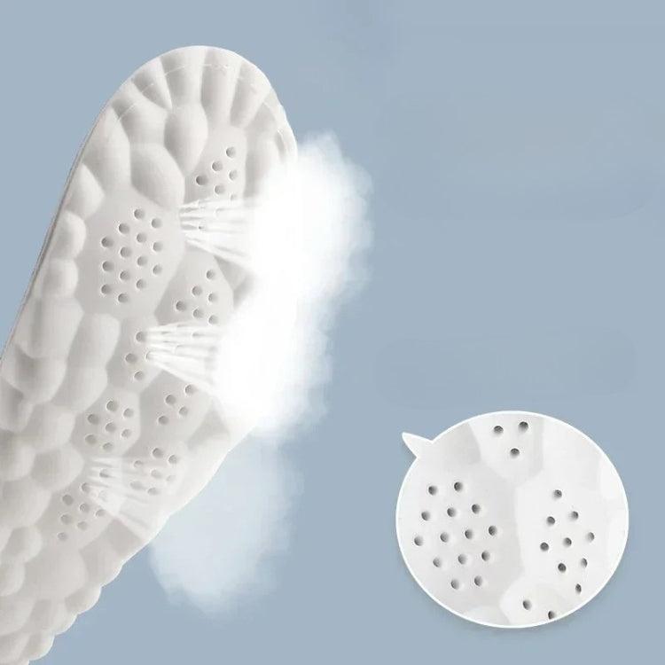 Palmilha Ortopédica Soft 4D PU – Leve, Antiderrapante, Absorve Impacto, Suporte de Arco, Antiodor
