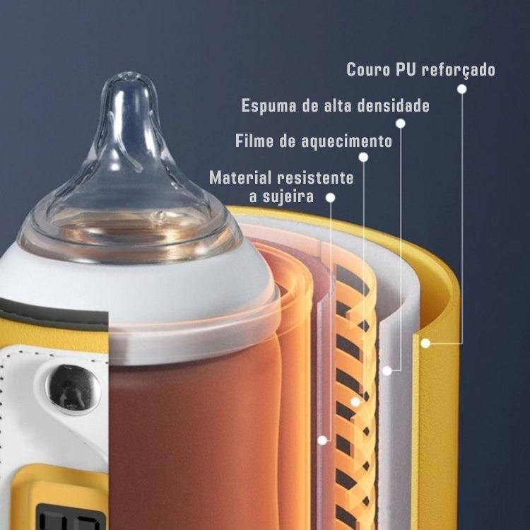 Porta Mamadeira Aquecedor USB WarmHug – Aquecimento Rápido, Design Ajustável e 5 Níveis de Temperatura Personalizados