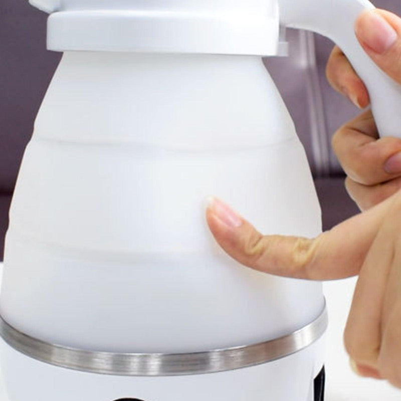 Chaleira Elétrica Dobrável FlexiKettle - 600ml, Garrafa de Silicone, Compacta para Viagens e Uso Doméstico