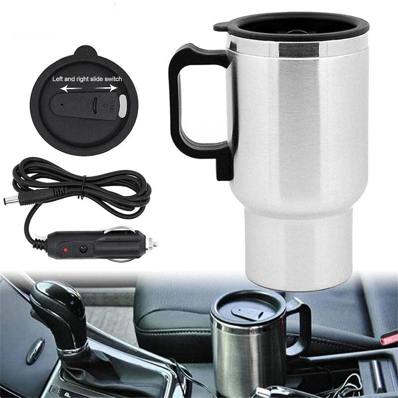 Caneca Automotiva Aquecedora MugMate – 500ml, Aço Inox, Vedação Antivazamento