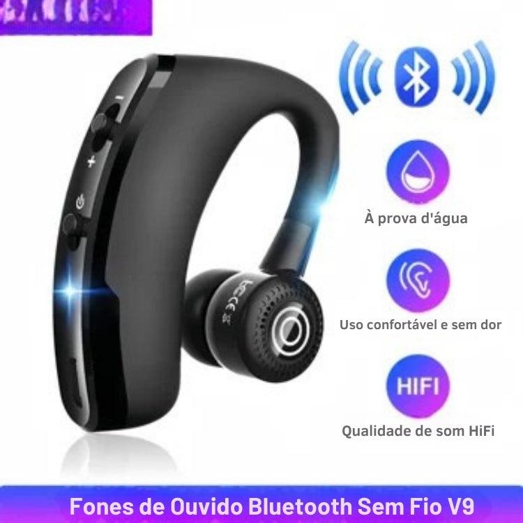 Fone de Ouvido Bluetooth 5.0 VAORLO - Cancelamento de Ruído, Microfone Integrado, Conexão com 2 Dispositivos, Resistente à Água e Ideal para Esportes e Chamadas