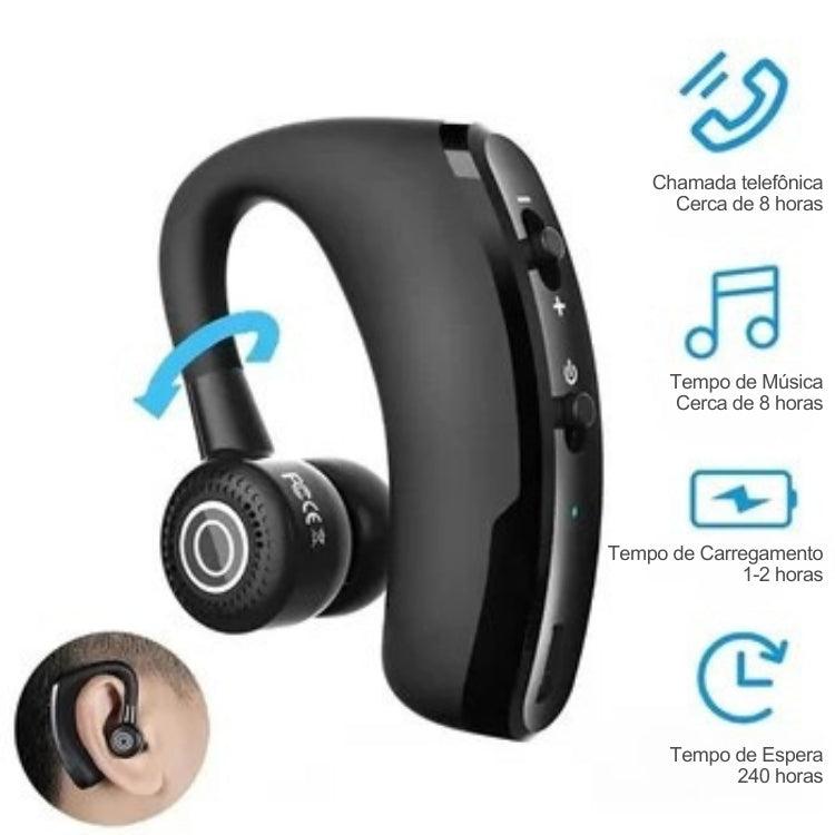 Fone de Ouvido Bluetooth 5.0 VAORLO - Cancelamento de Ruído, Microfone Integrado, Conexão com 2 Dispositivos, Resistente à Água e Ideal para Esportes e Chamadas