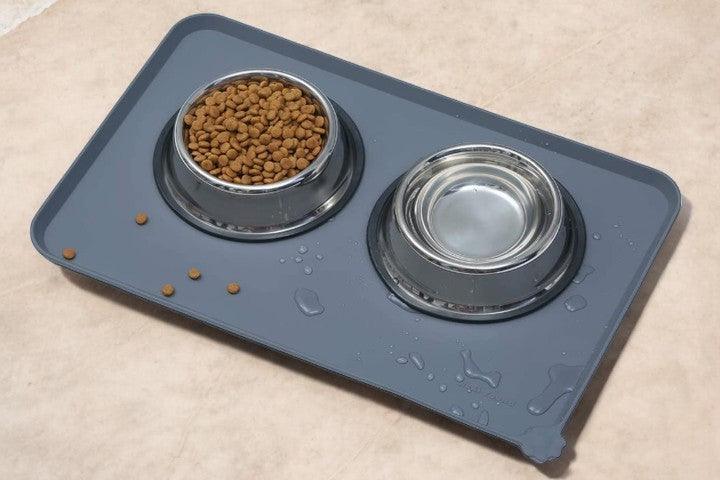 Tapete de Alimentação para Pets em Silicone – Impermeável, Antiderrapante e com Borda Elevada